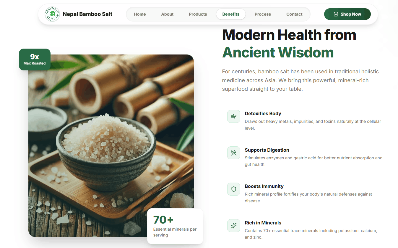 Nepal Bamboo Salt screenshot 3