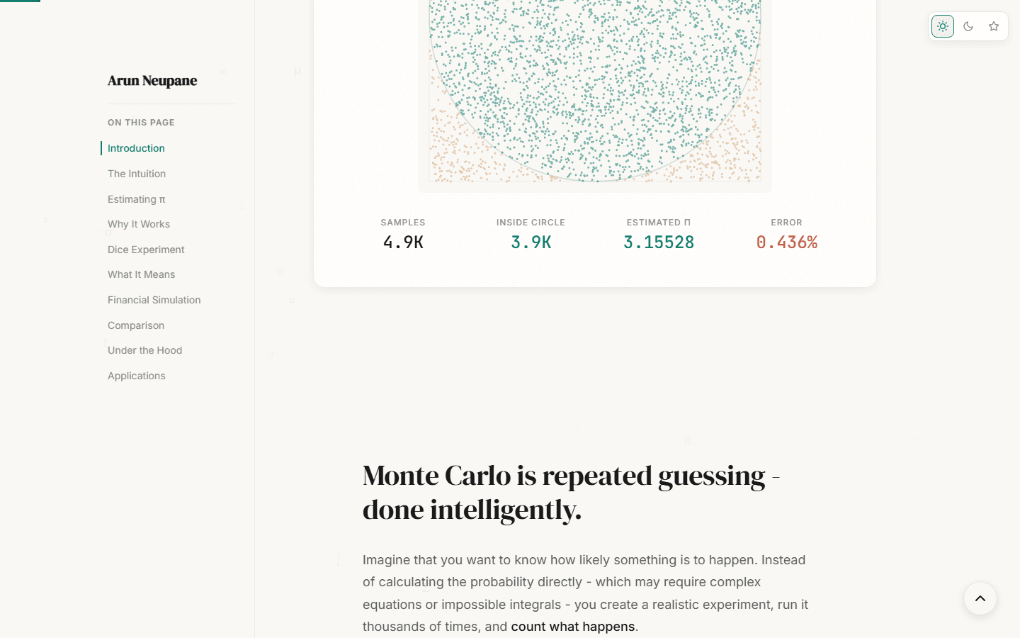 Monte Carlo Simulation screenshot 2
