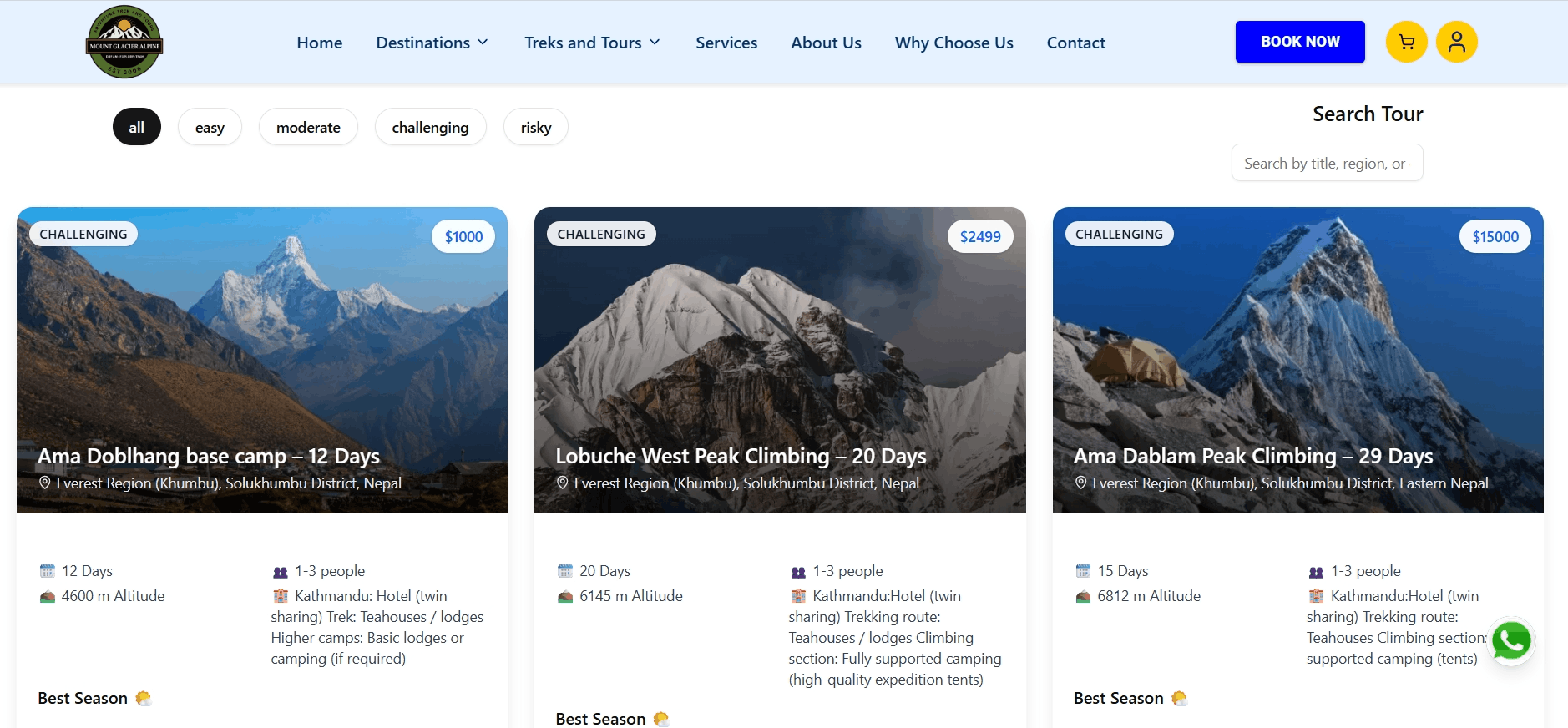 Mount Glacier Trek screenshot 1