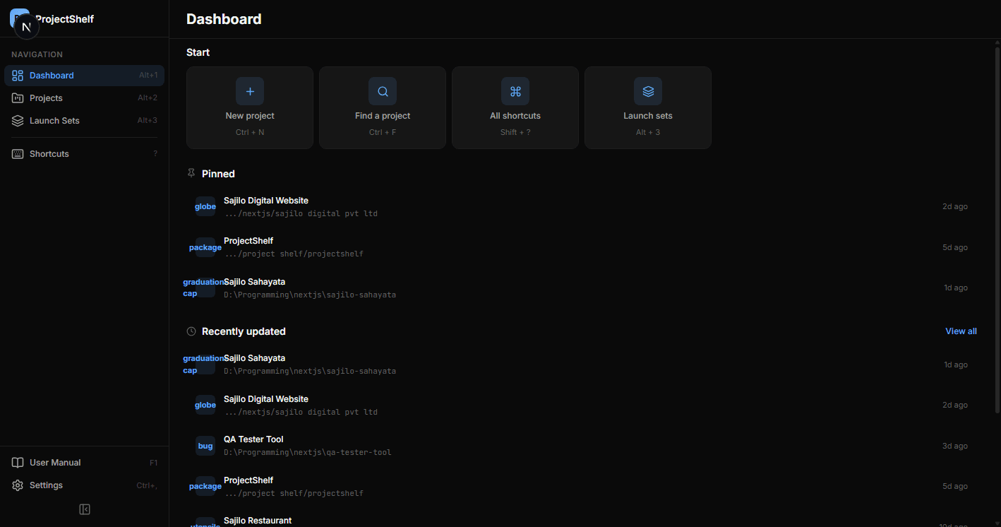 ProjectShelf screenshot 3