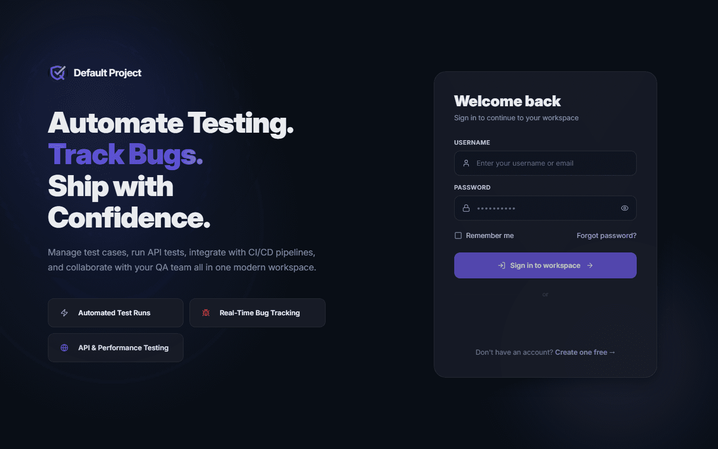 QA Test Tool - Team QA Platform · Tool