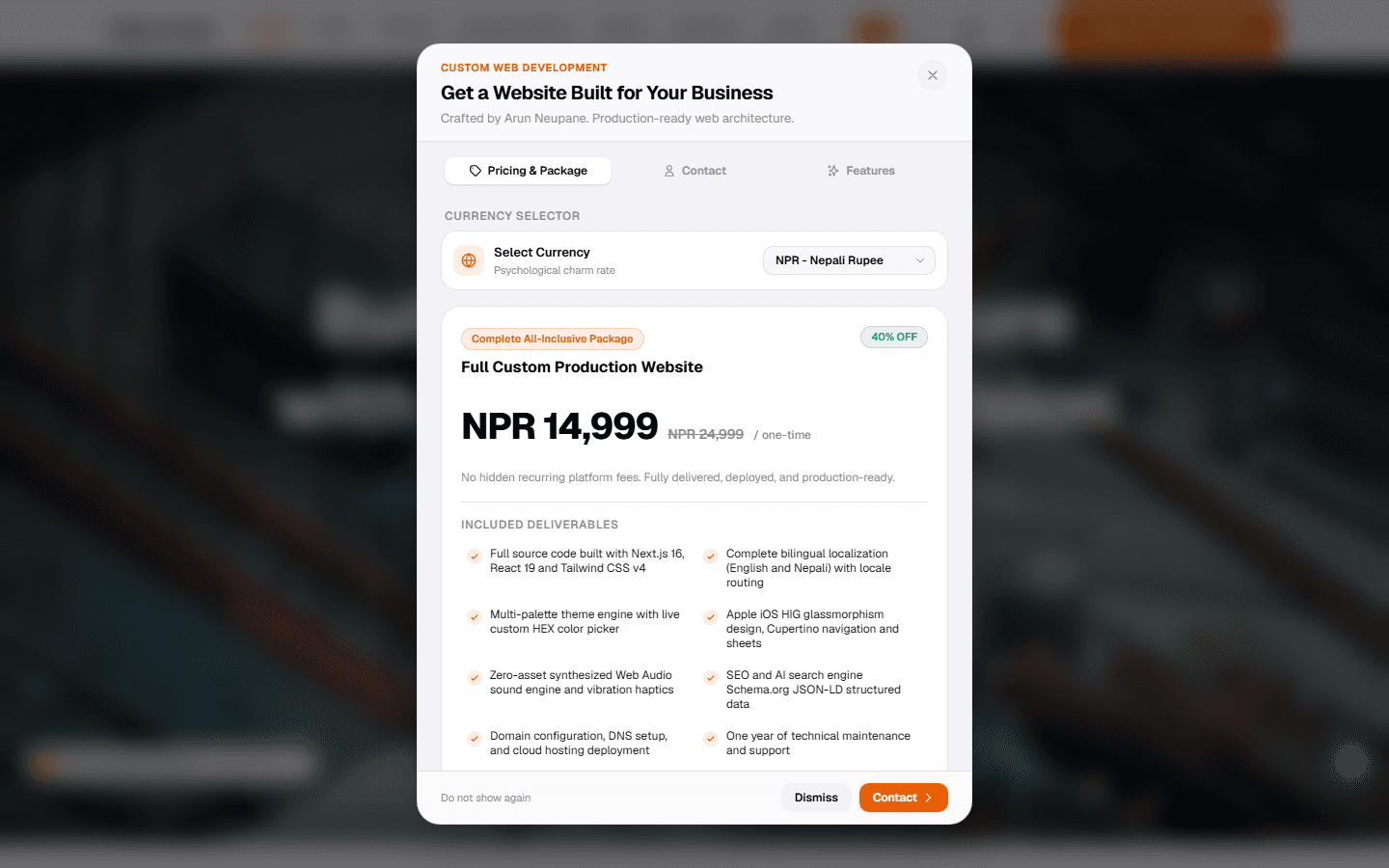 Sajilo Builder - Construction Company Website · Full system